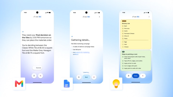 Google AI Voice Features Now Live in Gmail, Docs, Keep